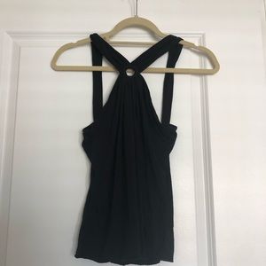 Elie Tahari circle detail knit top